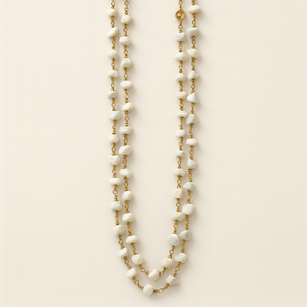 HB Blue Peru Opal Wrap Necklace