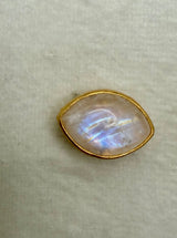 Heather Benjamin Rainbow Moonstone Elipse hat pin