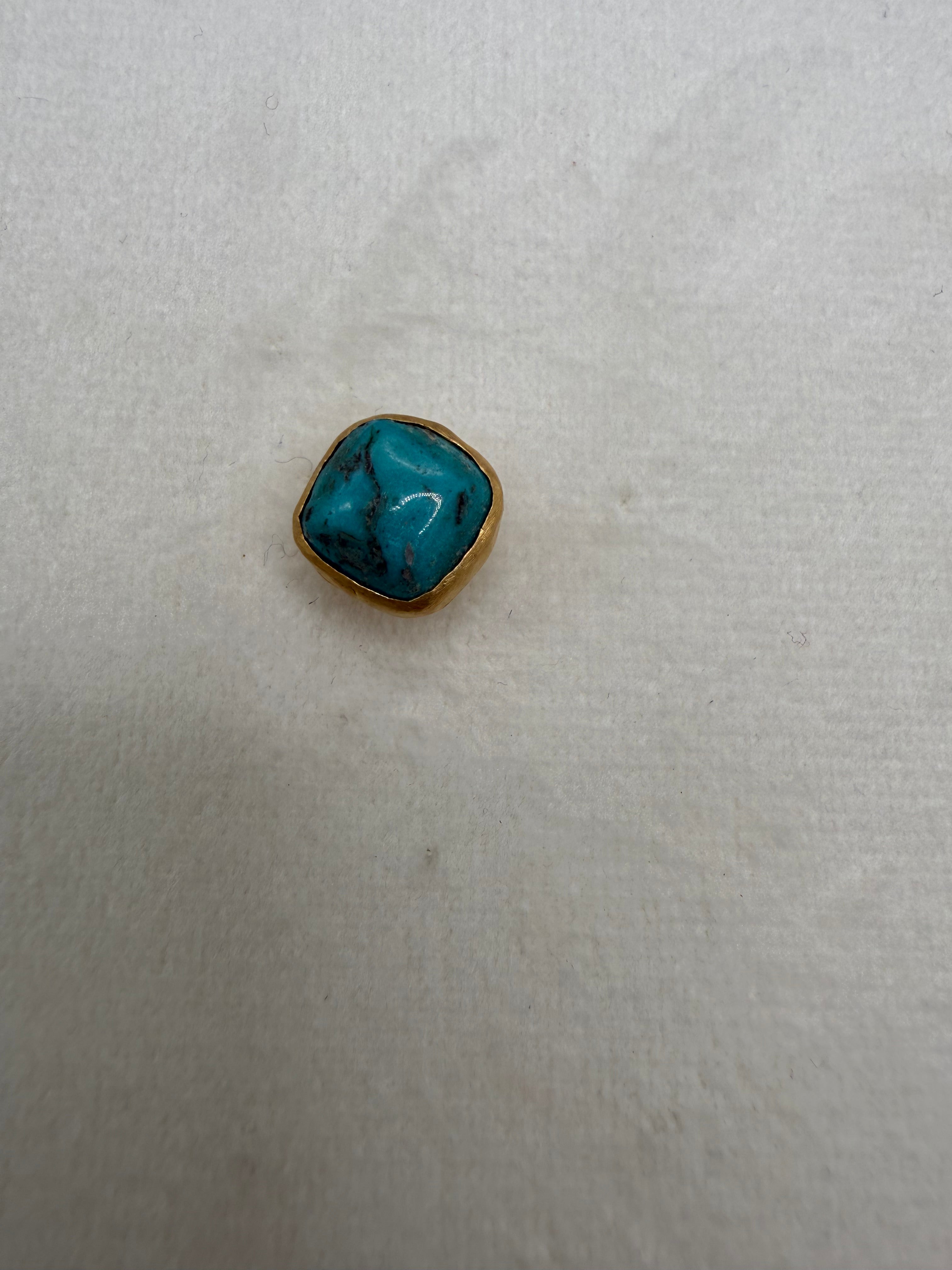 HB Turquoise Single Hat Pin-Medium