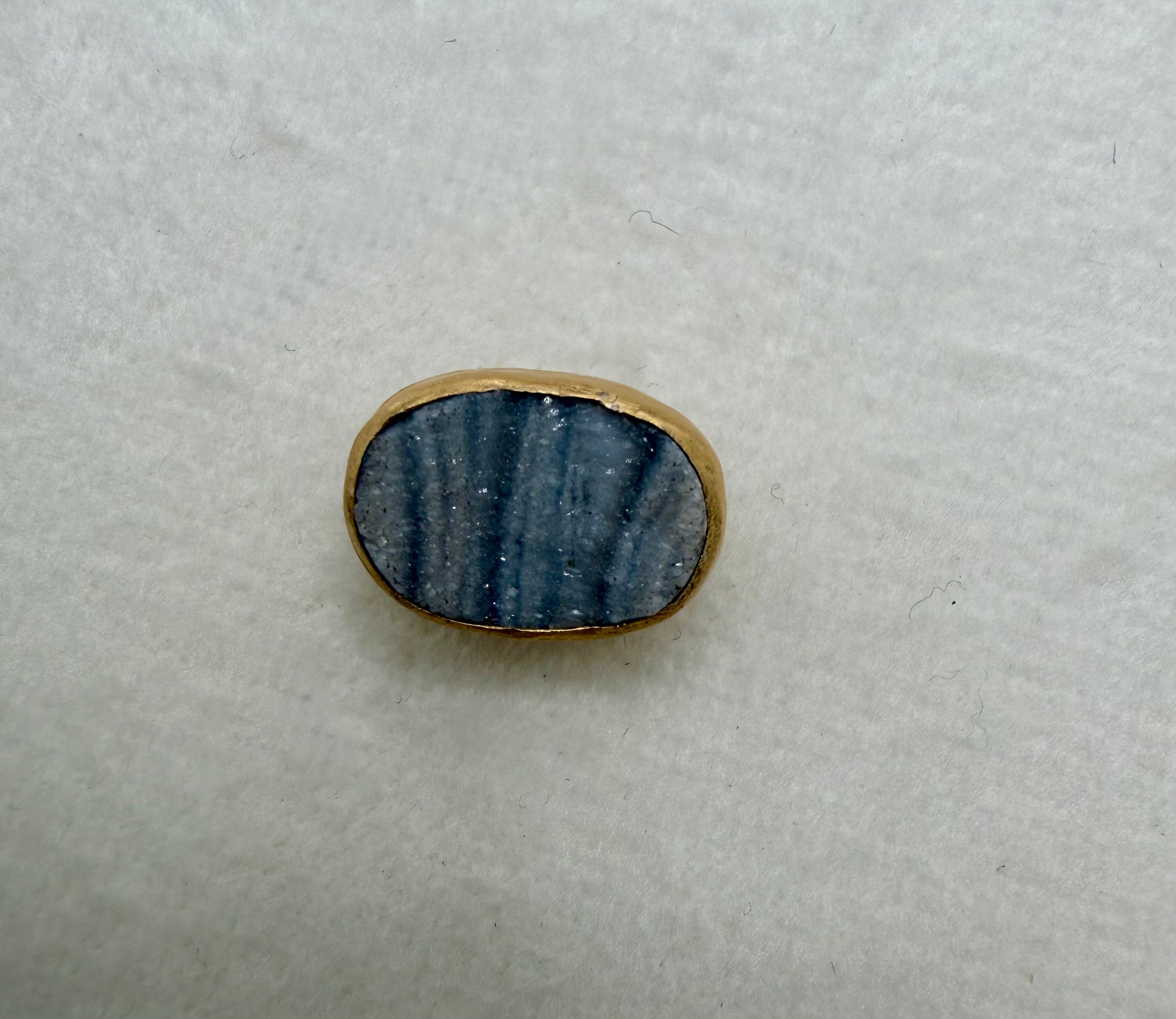 HB Brazilian Drusy Hat Pin
