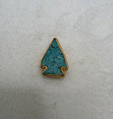 HB Turqoise/Jasper Arrowhead Pin - Gold Plated