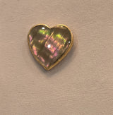 HB Mauve Shell Heart Large - Gold