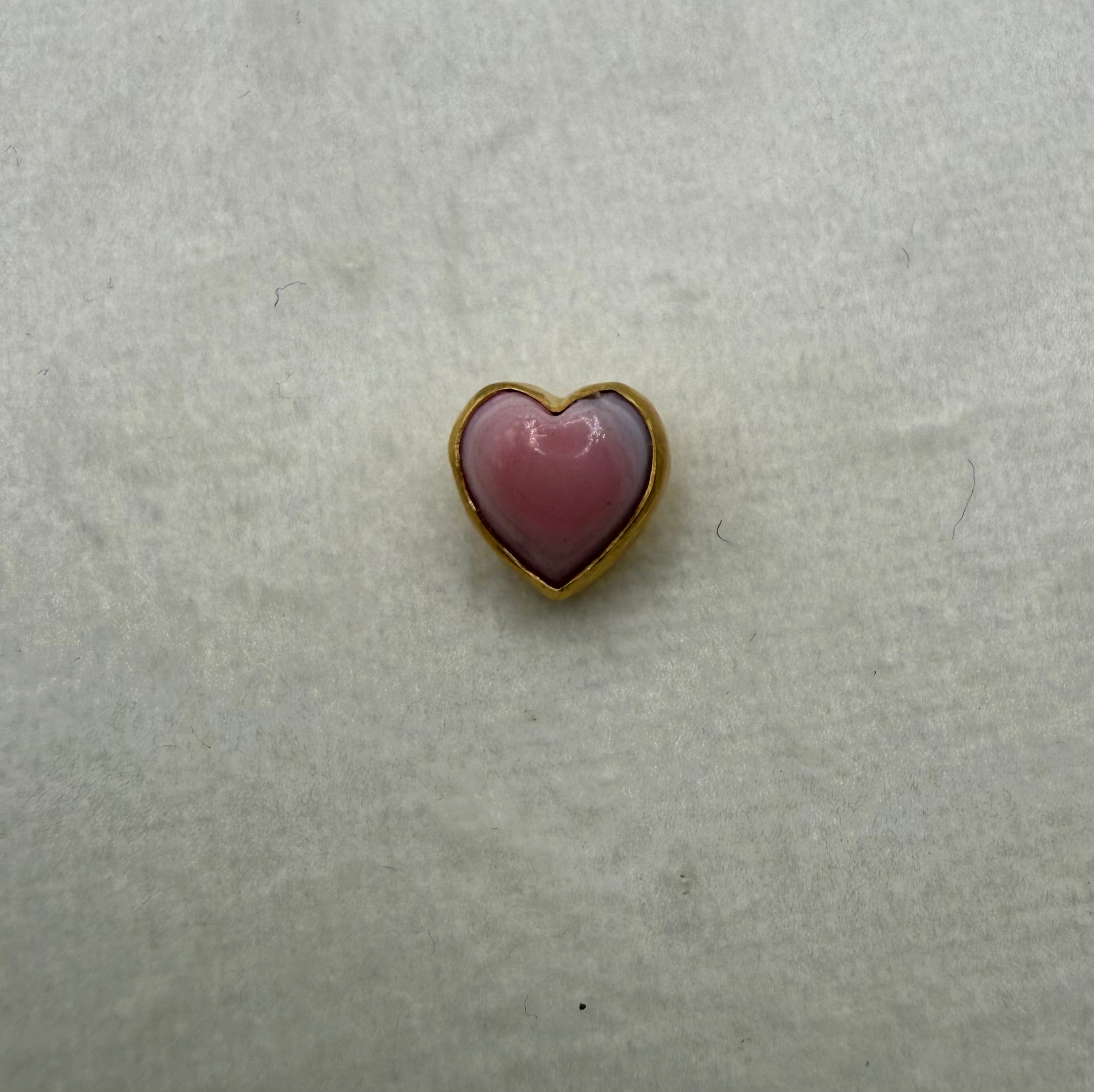 HB Pink Conch Heart Hat Pin