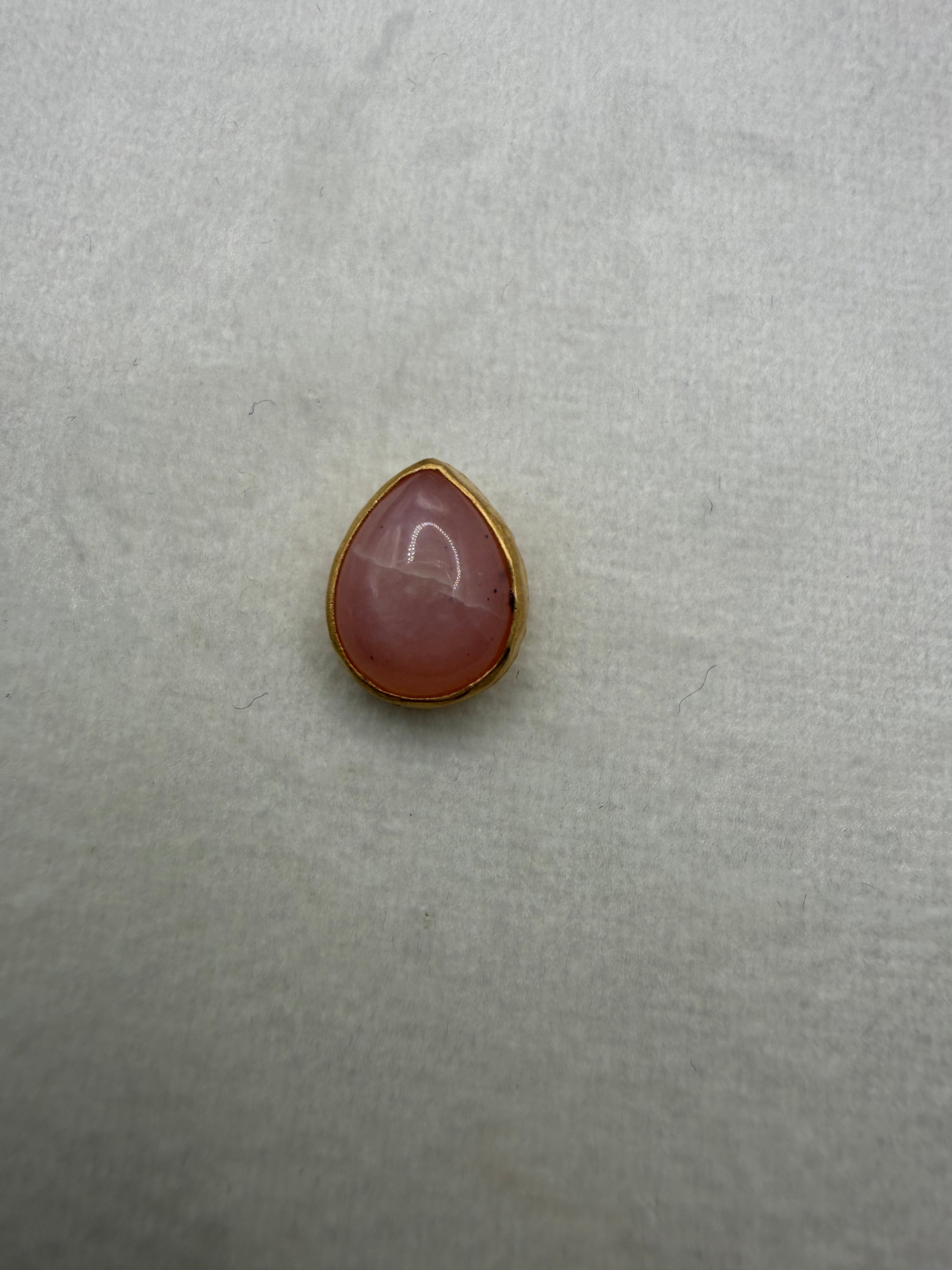 HB Pink Opal Tear Drop Pin