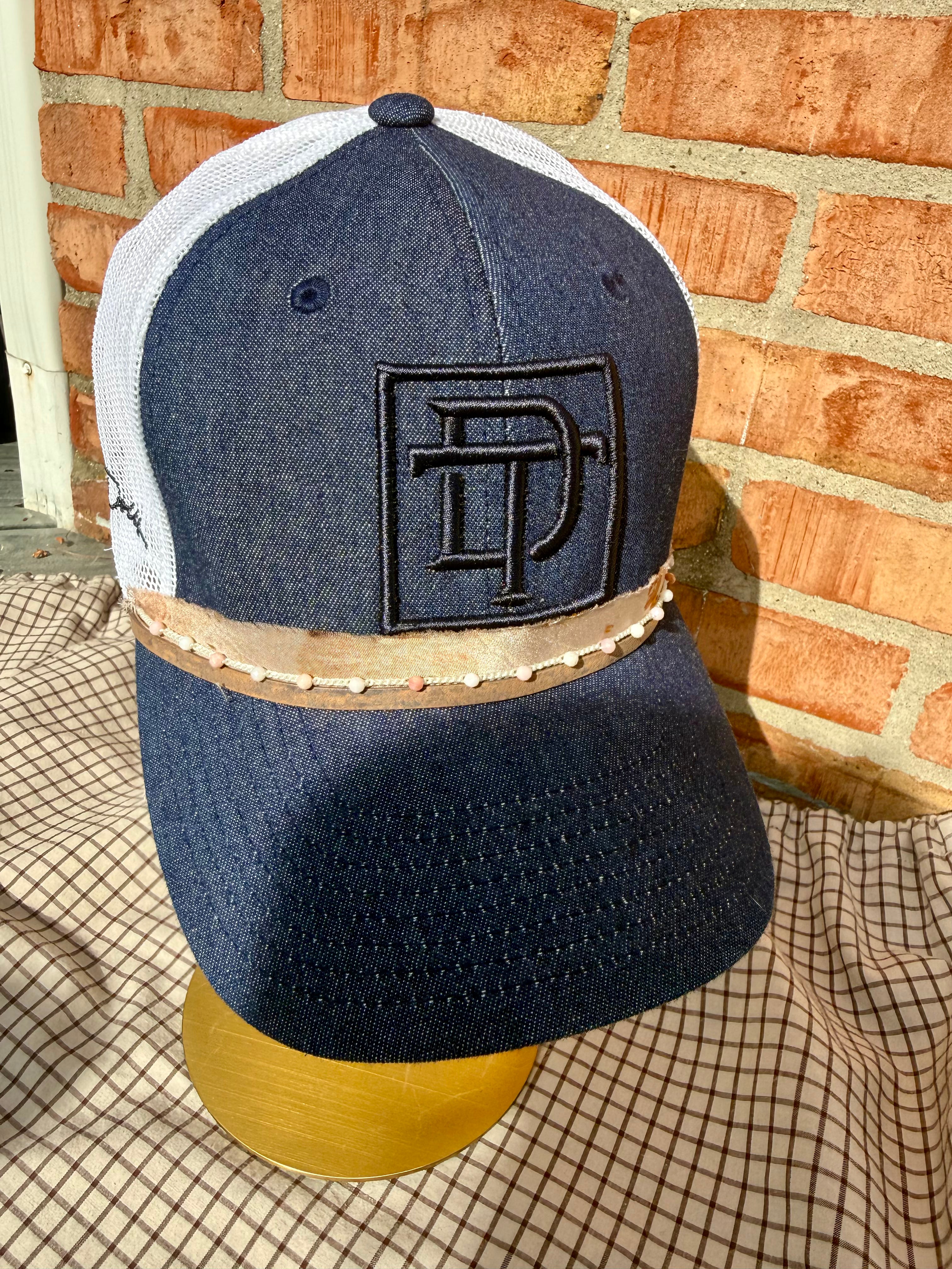 Denim Dreams with crochet and leather bands