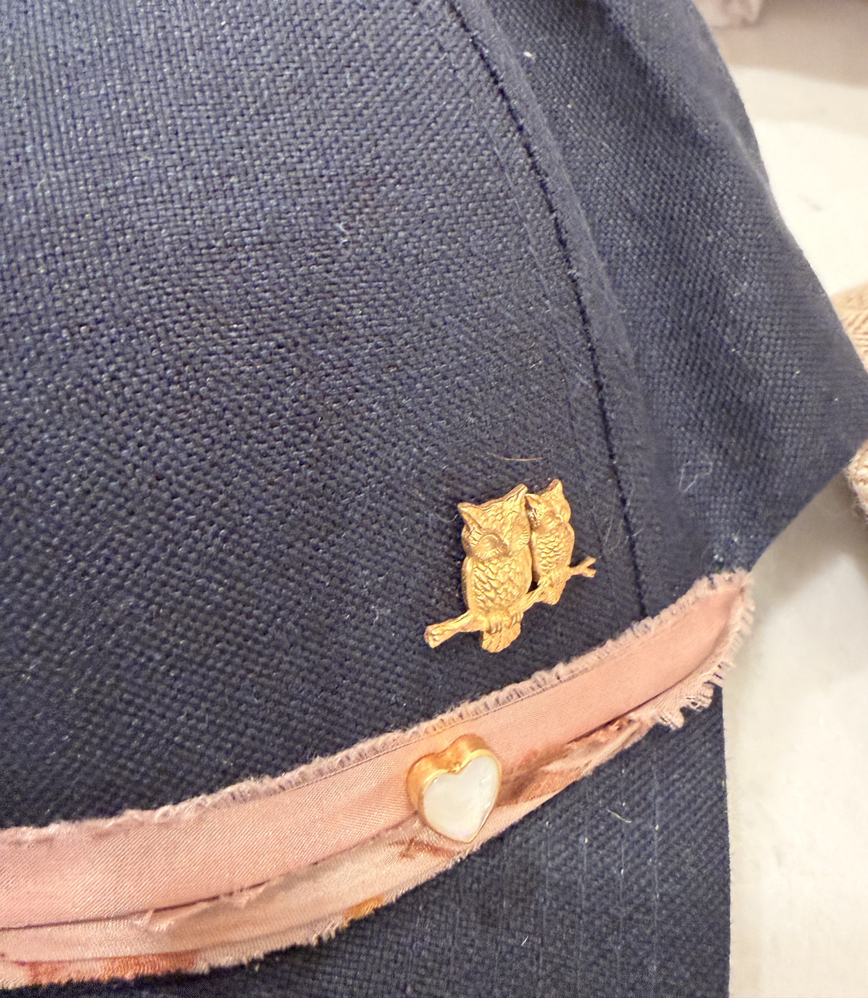 One-of-a-Kind Navy Lucy with Pink Band