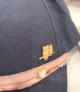 One-of-a-Kind Navy Lucy with Pink Band