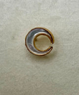 HB Mother of Pearl Crescent Moon Large - Gold Plated