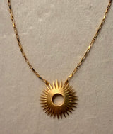 HB Sunburst Necklace Large - Gold