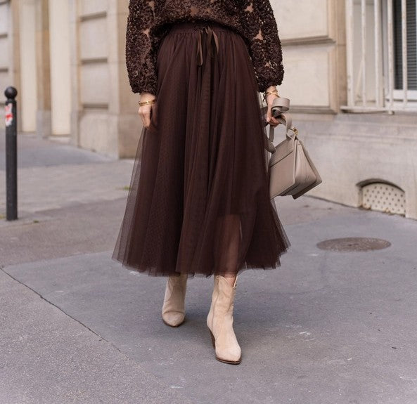 Choco Tulle Skirt