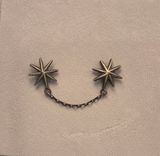 HB Double Starburst Chain Pin Small - Silver